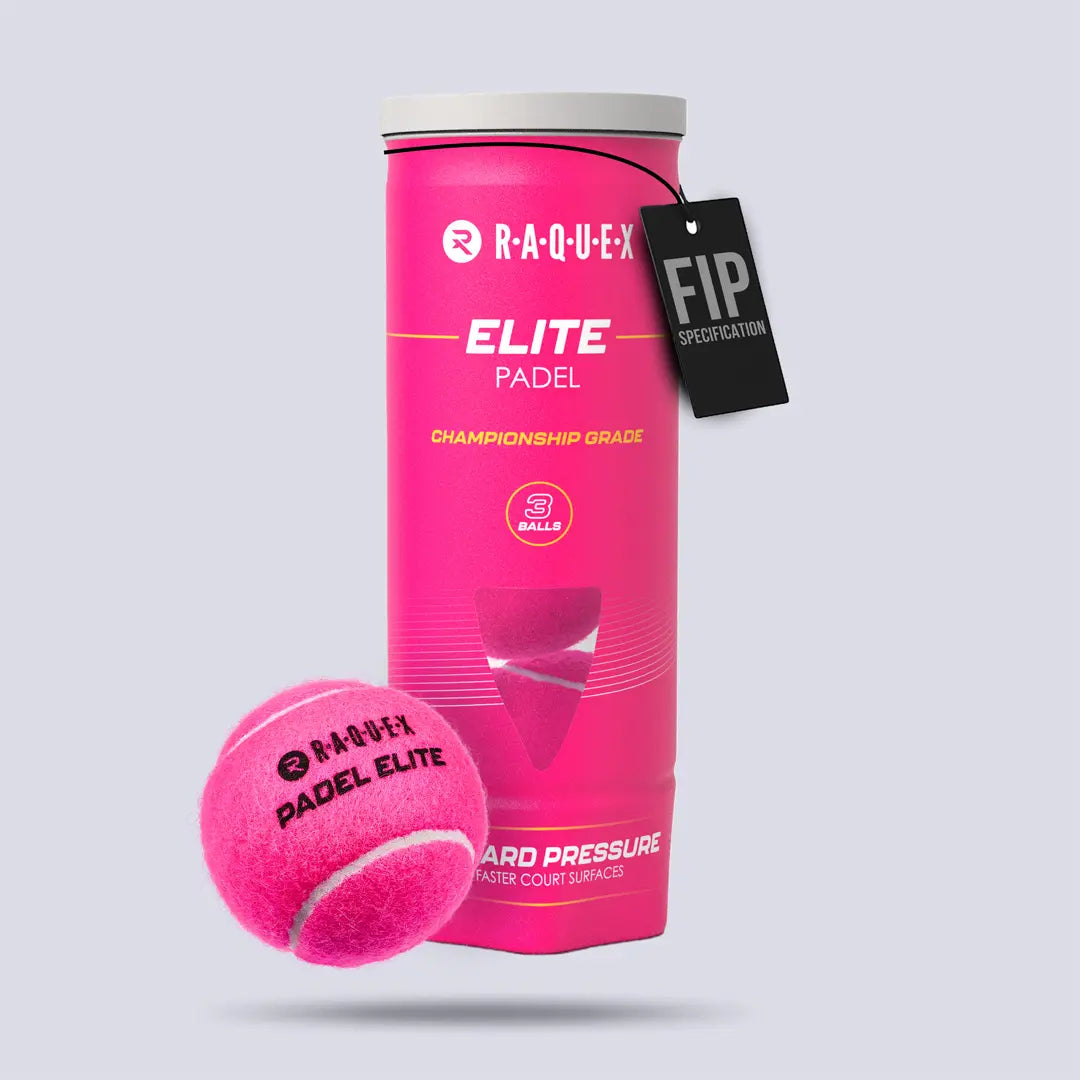 RAQUEX ELITE PINK PADEL BALLS – TUBE OF 3