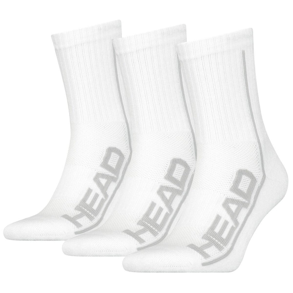 HEAD TENNIS PERFORMANCE SHORT CREW SOCKS 3P – WHITE